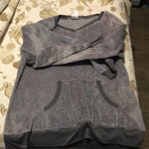 Fuzzy pull over shirt